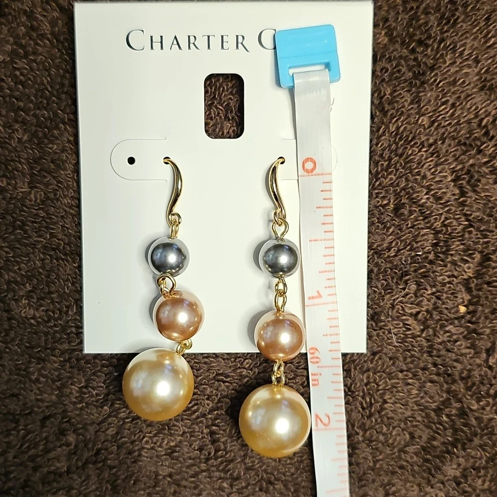 NWT Charter Club pearl‎ drop earrings